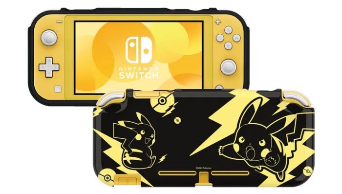 Чехол Силиконовый Nintendo Switch Lite Pokemon: Pikachu Black & Gold Black