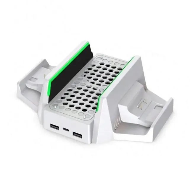 Мультифункциональная охлаждающая зарядная подставка DOBE TYX-0663 для Xbox Series S с подсветкой белая (74896131)