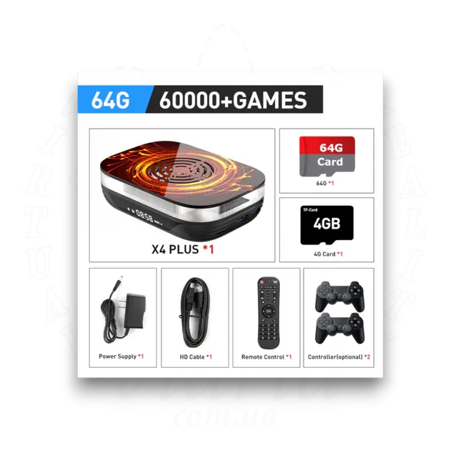 Суперконсоль Kinhank x4 plus: 60000+ игр (64Гб)