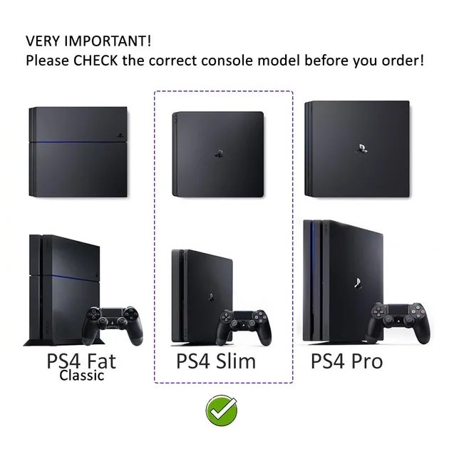 Крепление на стену ViMount PlayStation 4 PS4 SLIM + 2шт держателей для геймпадов Dualshock 4 черный