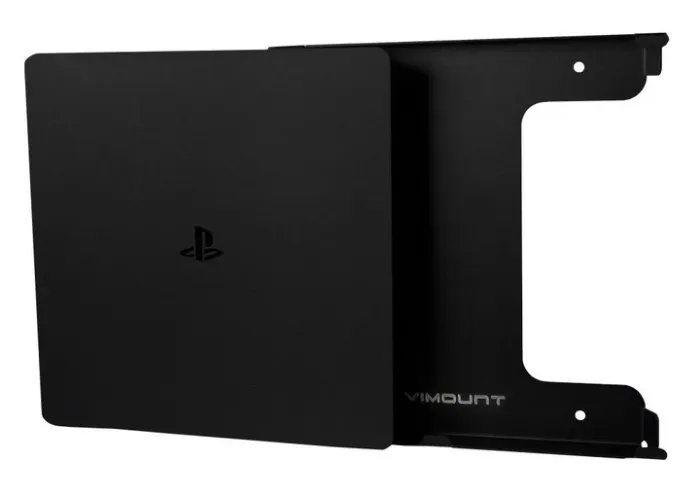 Крепление на стену ViMount PlayStation 4 PS4 SLIM + 2шт держателей для геймпадов Dualshock 4 черный