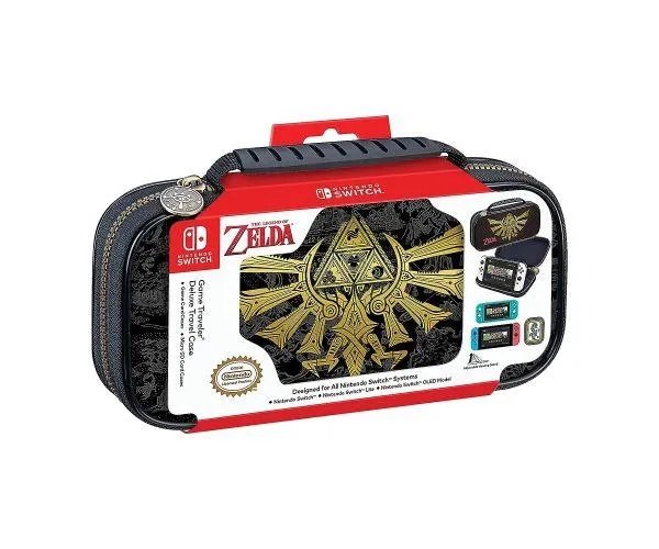 Чехол Deluxe Travel Case (Zelda Black Gold Logo) (Nintendo Switch, Switch Lite, Switch OLED model)