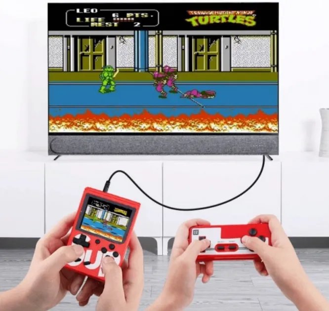 Игровая консоль SUP GAME BOX 400 игр + джойстик для 2х игроков Красный