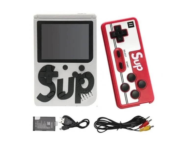 Приставка retro fc sup game box 400 игр dendy с джойстиком RF-400, Белый с красным