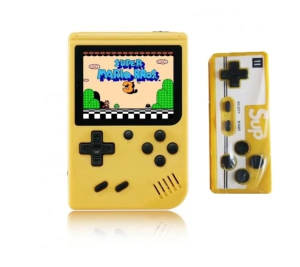 Приставка retro fc sup game box 400 игр dendy с джойстиком RF-400, Желтый