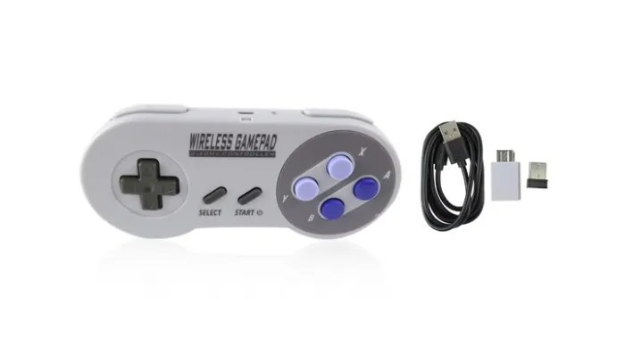 Геймпад Беспроводной RMC SNES Classic Mini Switch PC Grey Blue