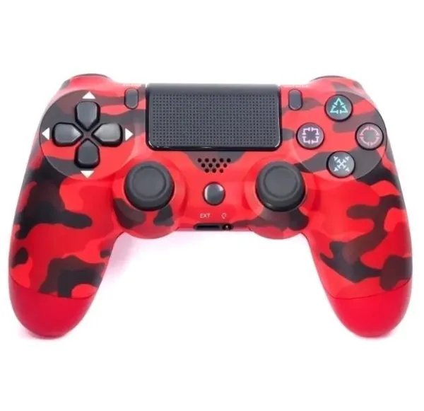 Беспроводной джойстик - геймпад для PS4 DoubleShock c полным функционалом (Красный Камуфляж)