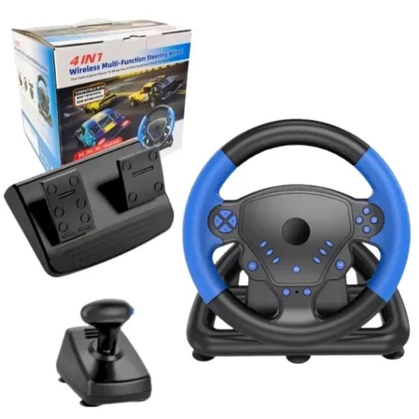 Багатофункціональне ігрове кермо 4в1 з коробкою передач педалями гальм та газу для PS3/PS4/ПК