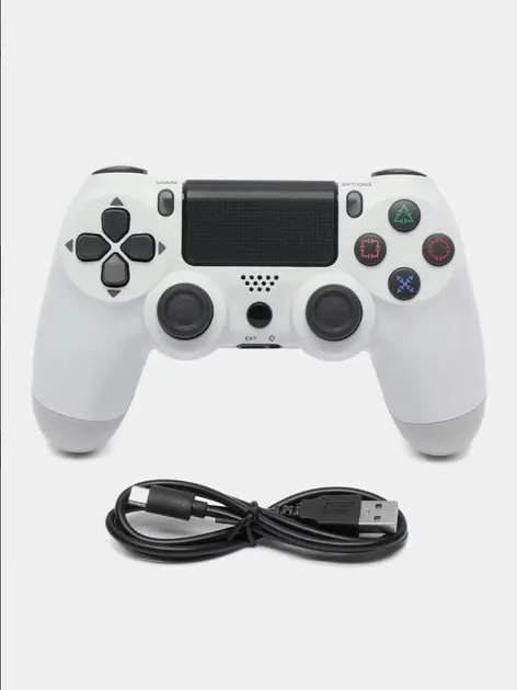 Беспроводной джойстик - геймпад для PS4 DoubleShock c полным функционалом (Белый)