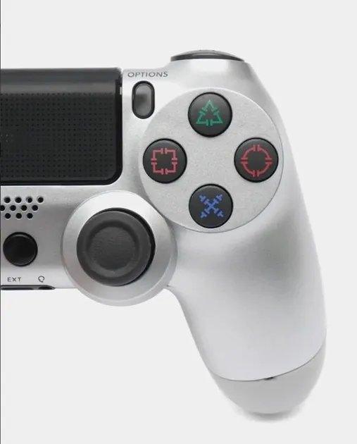 Беспроводной джойстик - геймпад для PS4 DoubleShock c полным функционалом (Серебро)