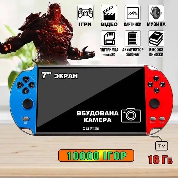Портативная приставка с большим экраном X12 Plus
