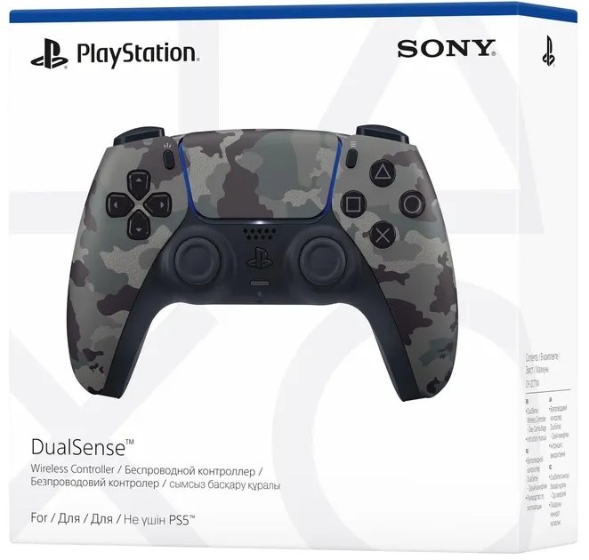 Беспроводной геймпад PlayStation 5 Dualsense Gray Camouflage для PS5/PS 5 Digital Edition (9423799)
