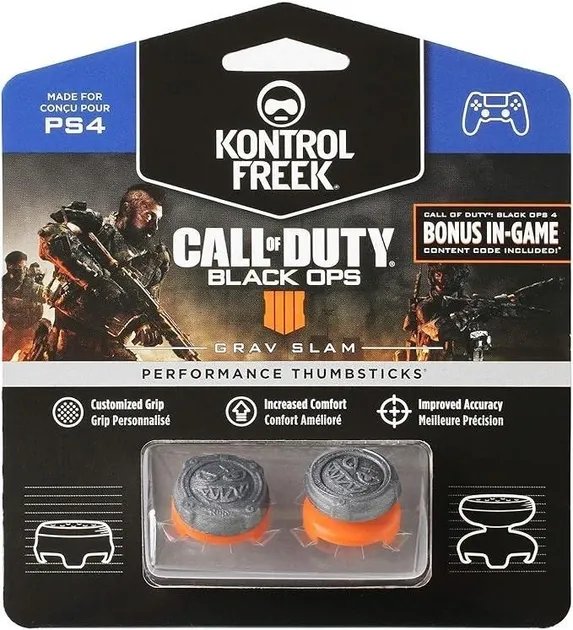Накладки на стики KontrolFreek® Call of Duty: Black Ops 4 (Grav Slam) для Sony DualShock PS4 / DualSense PS5