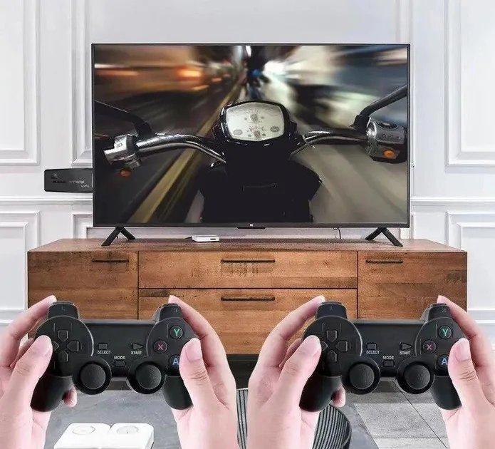 Игровая приставка Primo Game Stick M8 Lite 64Gb с беспроводными джойстиками Primo GAME-STICK-M8-64G черный