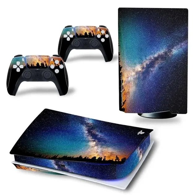 Виниловая наклейка для Sony PlayStation PS5 Night sky Forest