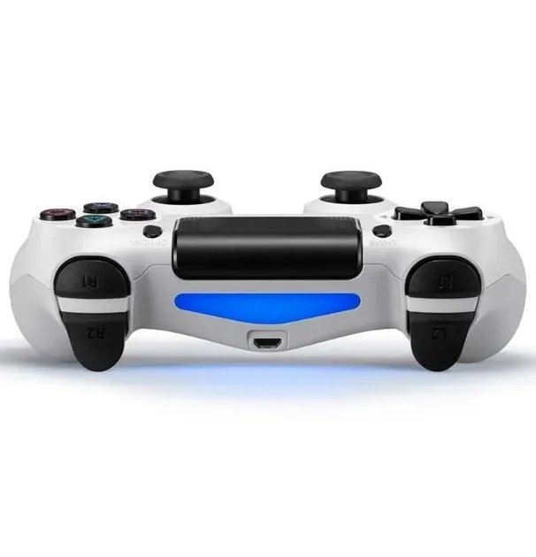 Беспроводной джойстик - геймпад Bluetooth для PS4/PC/Android с двойной вибрацией (Белый)