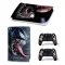 Виниловая наклейка для Sony PlayStation PS5 Venom Black/Red macro 360