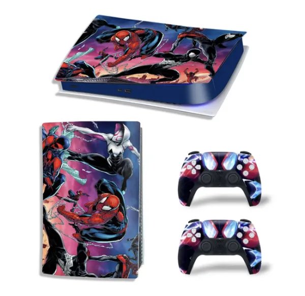 Виниловая наклейка для Sony PlayStation PS5 Spiderman Two 360