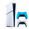 Набор Консоль Sony PlayStation 5 Slim Digital Edition 1TB (0000005932) White + Геймпад Беспроводной DualSense Ice Blue