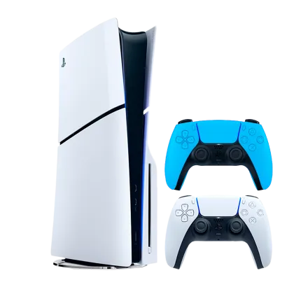 Набор Консоль Sony PlayStation 5 Slim Blu-ray 1TB (96989) White + Геймпад Беспроводной DualSense Ice Blue
