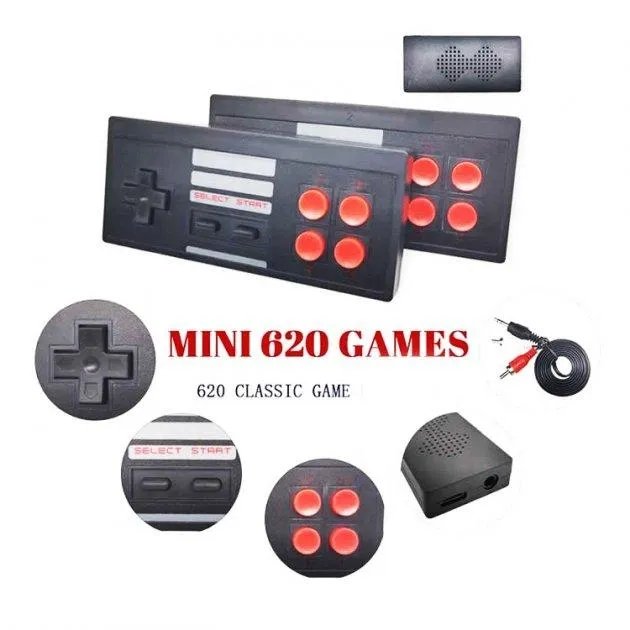 Игровая Приставка U-Box-07 С Беспроводными Джойстиками 620 Игр Денди 8 Bit