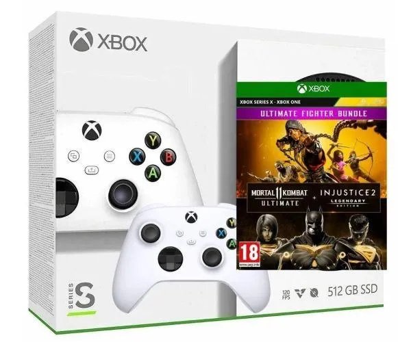 Microsoft Xbox Series S 512Gb + Mortal Kombat 11 Ultimate + Injustice 2 Legendary Edition (русские субтитры) + доп. Wireless Controller with Bluetooth (Robot White)