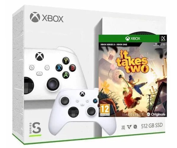 Microsoft Xbox Series S 512Gb + It Takes Two (русские субтитры) + доп. Wireless Controller with Bluetooth (Robot White)