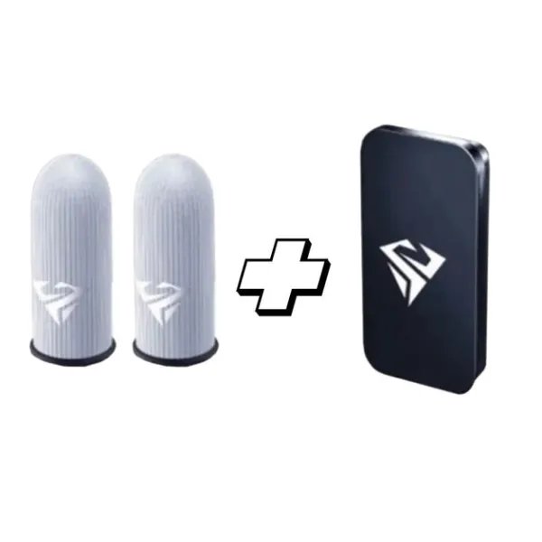 Игровые киберспортивные напальчники Heart + METAL BOX с металлической коробкой black | для игр на телефоне pubg mobile standoff 2