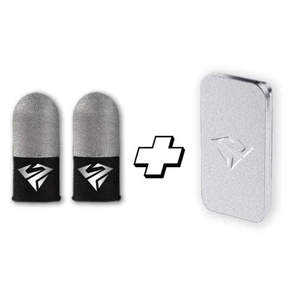 Игровые киберспортивные напальчники Heart + METAL BOX с металлической коробкой 2 col | для игр на телефоне | pubg mobile standoff 2