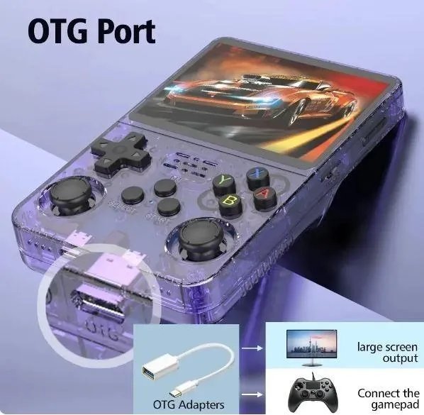 Портативная игровая ретро приставка Game Console R36S 64GB BLACK