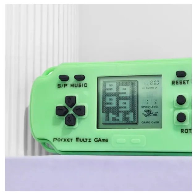 Портативная игровая консоль Keychain Tetris 23 games in 1 green
