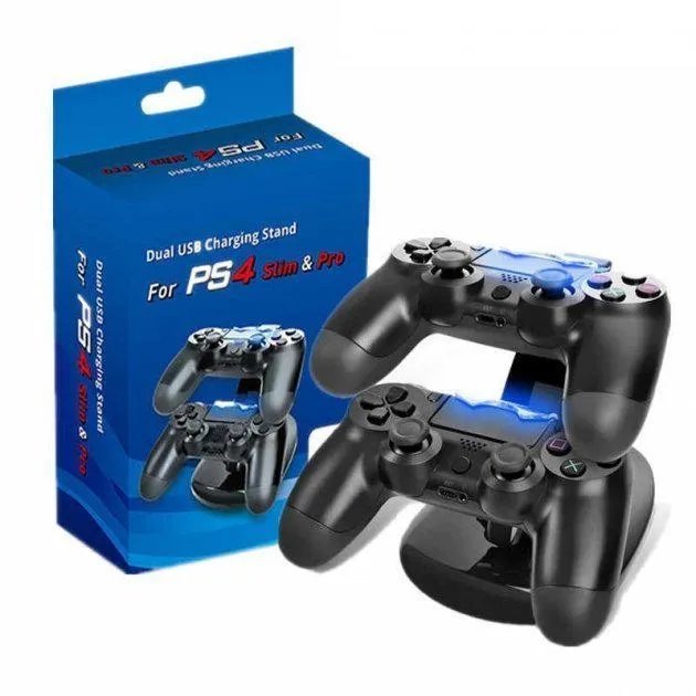 Зарядна підставка док-станція для PS4 UKC World Game Charging Stand для двох джойстиків