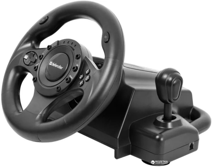 Проводной руль Defender Forsage Drift GT USB PC/PS3 Black (64370)