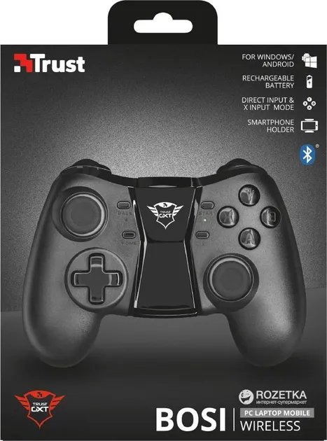 Беспроводной геймпад Trust GXT 590 Bosi Bluetooth PC/Android Black (TR22258)
