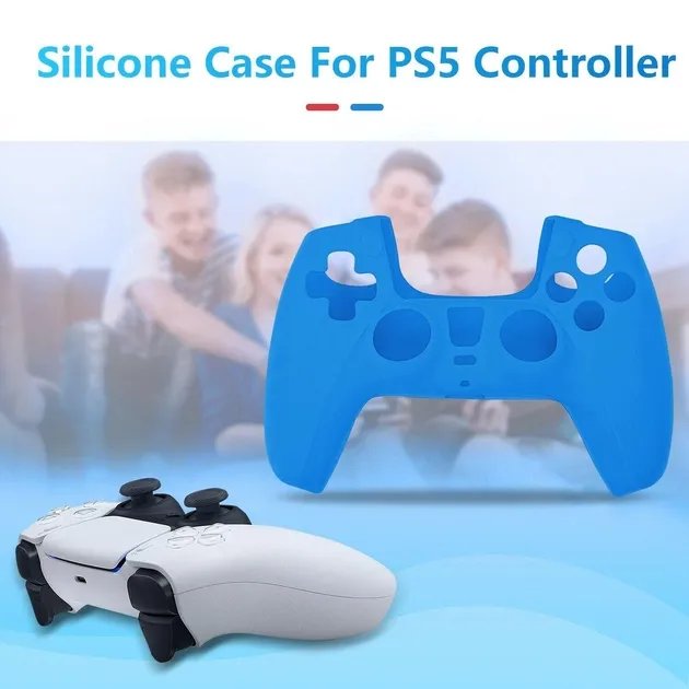 Защитный Силиконовый Чехол Dobe на Контроллер Dualsense PS5 для Sony PlayStation 5 Blue (UD569)